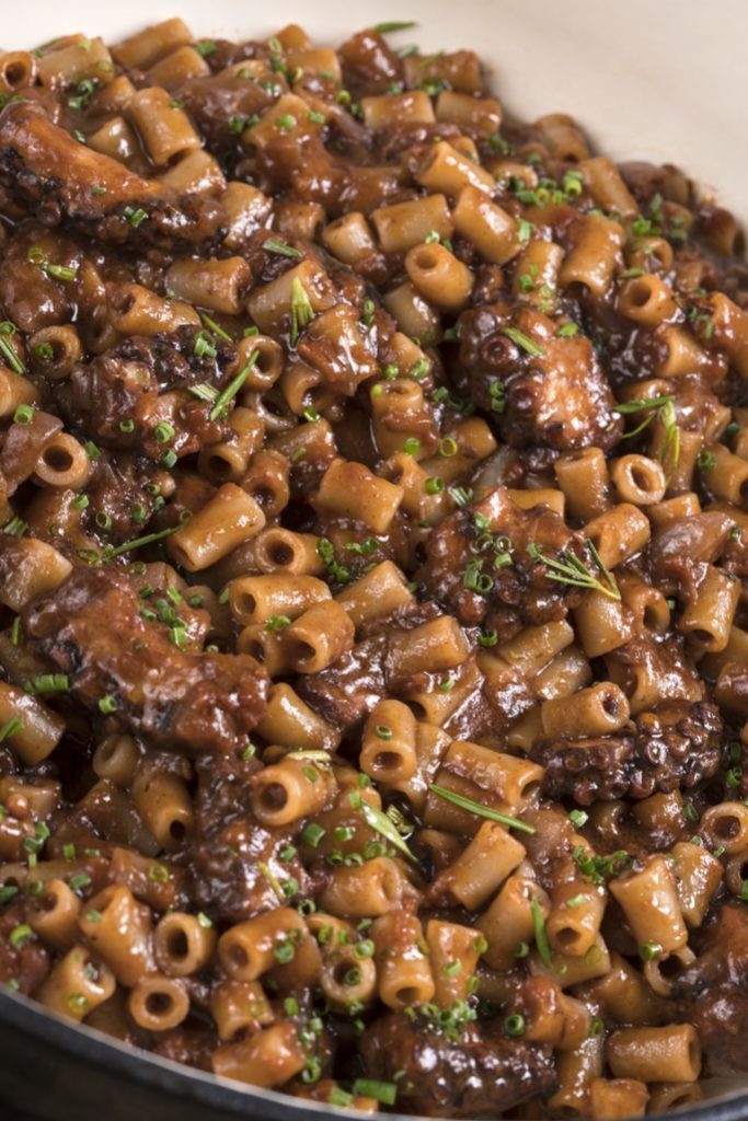 Greek octopus mac and cheese